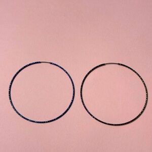 Multi-color iridescent hoop earrings